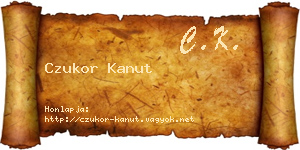Czukor Kanut névjegykártya
